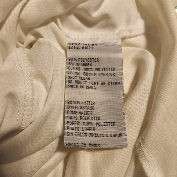 Blondie Nites Elegant White Sequin Sleeveless Gown - Picture 13 of 13